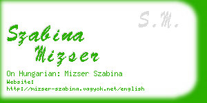 szabina mizser business card